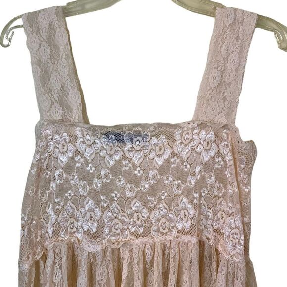 Ivory Long Lace Summer Dress Size Medium - Picture 3 of 9